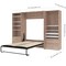 Bestar Cielo 119W Full Murphy Bed and 2 Shelving Units with Drawers (118W), Rustic Brown & White 80895-000009 - alternate 7